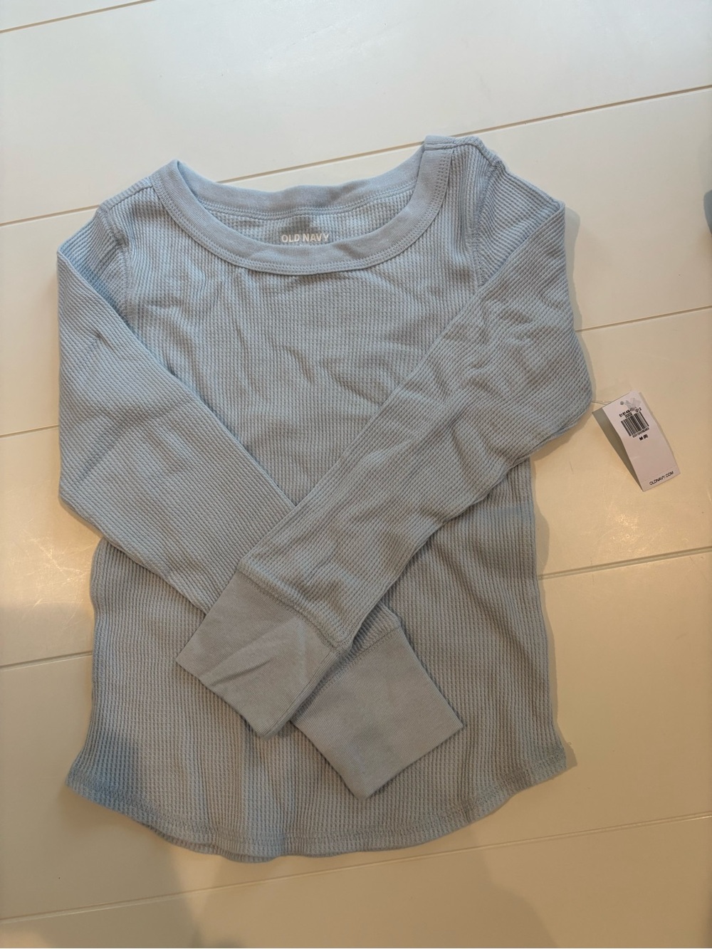 Old Navy Light Blue girls Thermal Long Sleeve Top